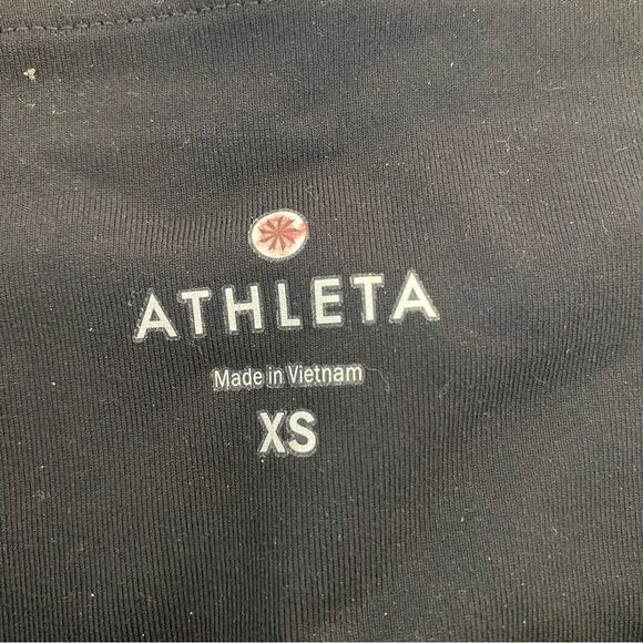 ATHLETA “Gleam” Stash Pocket Full-Length Leggings with Leather Front - XS - Picture 4 of 5